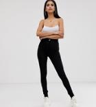 Collusion Tall X002 Super Skinny High Waist Jean In Clean Black