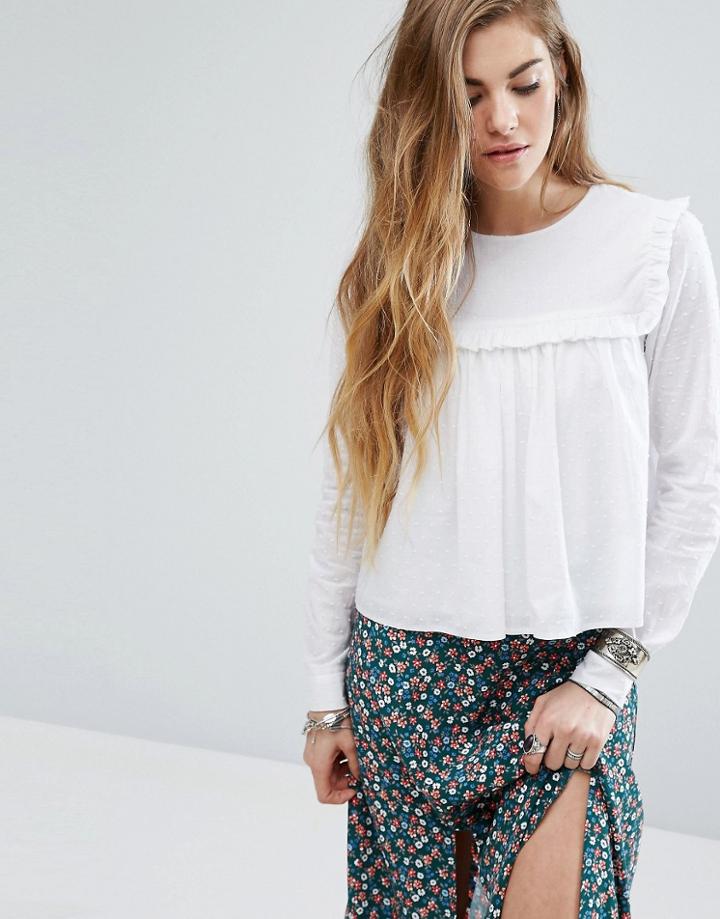Nobody's Child Smock Top - White
