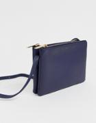Estella Bartlett Double Cross Body Bag In Navy - Navy