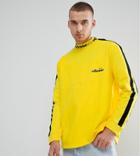 Ellesse Sweatshirt With Repeat Logo High Neck In Yellow - Yellow