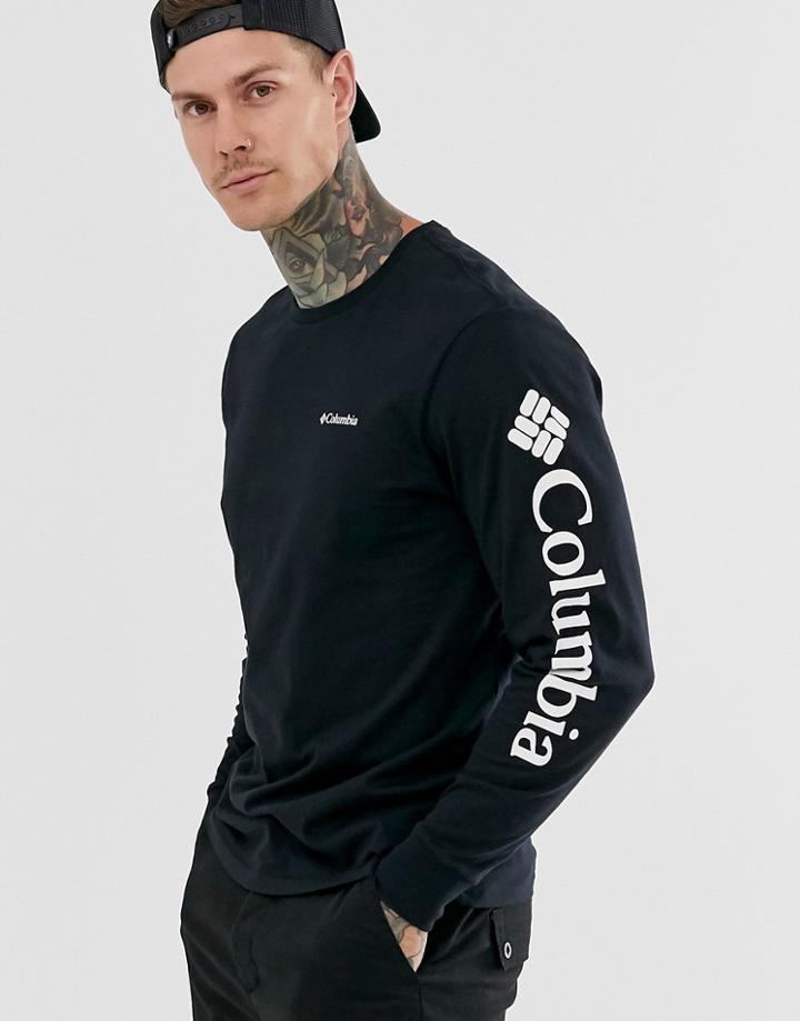 Columbia North Cascades Long Sleeve T-shirt In Black - Black