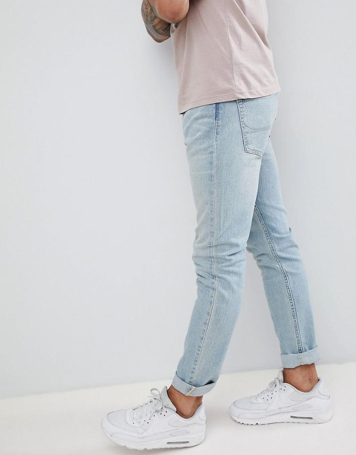 Hollister Super Skinny Stretch Jeans In Light Wash - Blue
