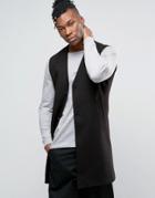 Asos Longline Vest In Black - Black