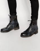 Hudson London Thurxton Lace-up Boots - Black