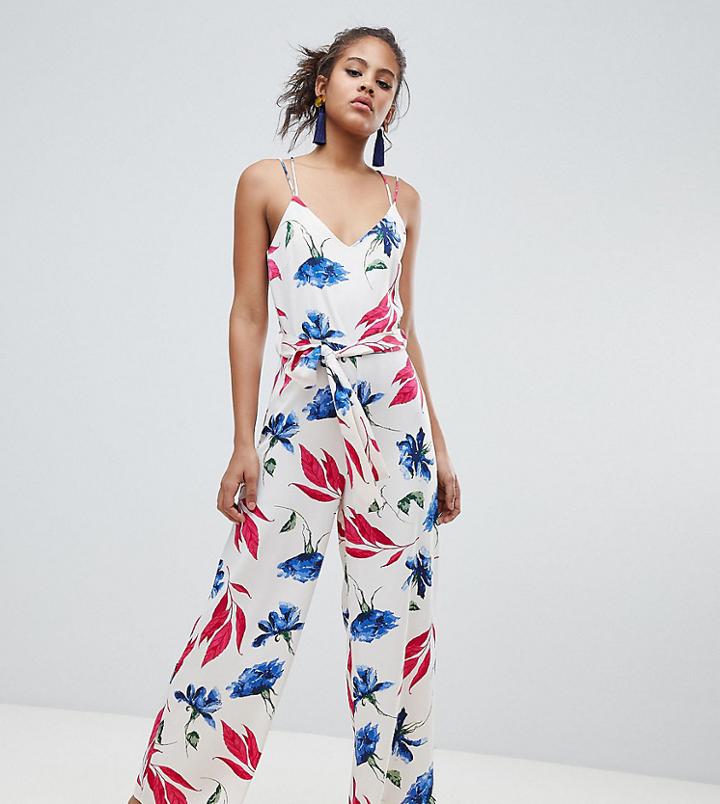 Y.a.s Tall Bold Floral Wideleg Jumpsuit - Multi
