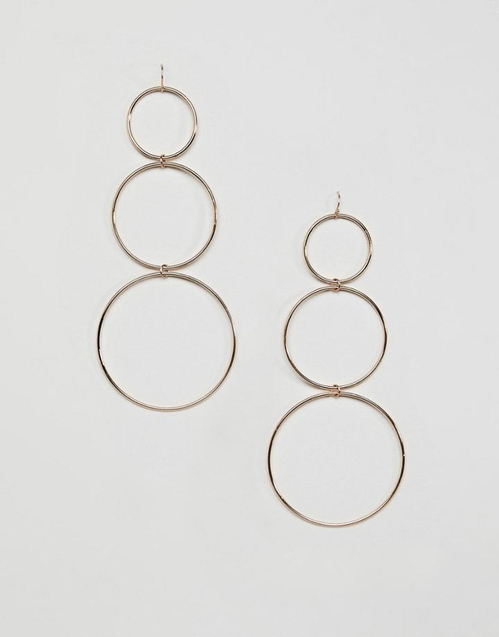 Na-kd- Hanging Circles Earrings - Gold