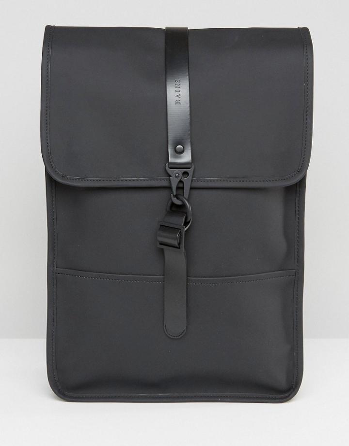 Rains Waterproof Mini Backpack In Black - Black