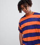 Reclaimed Vintage Inspired Oversized Striped T-shirt - Multi