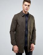 Brave Soul Classic Trench Jacket - Green