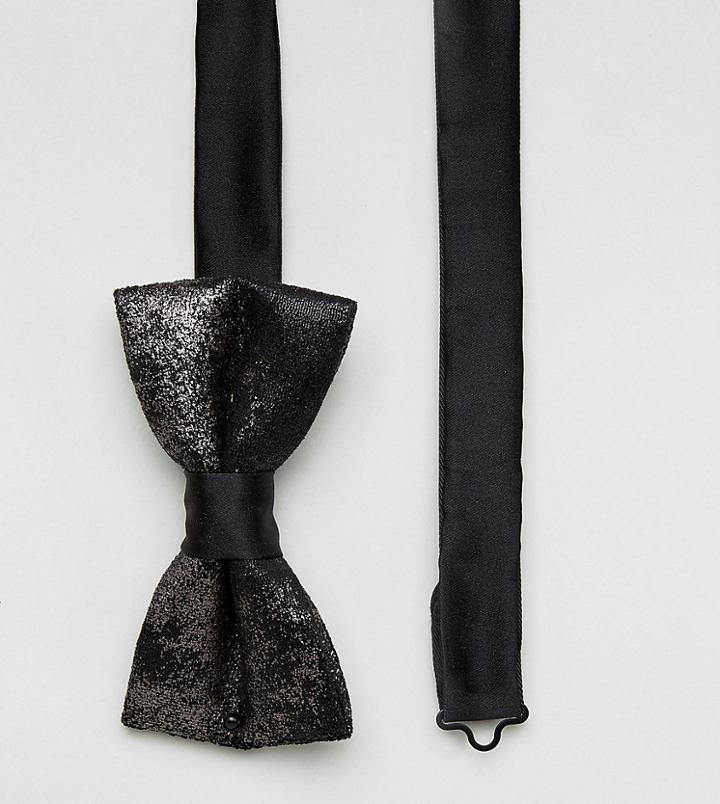 Noose & Monkey Bow Tie In Foil - Silver