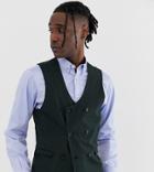 Heart & Dagger Slim Fit Vest In Mini Pattern - Black