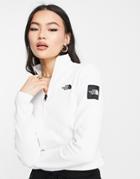 The North Face Black Box 1/4 Zip Long Sleeve T-shirt In White