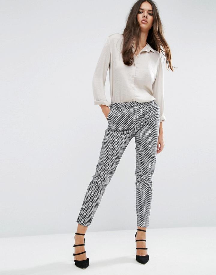 Asos Slim Pants In Geo Print - Multi