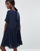 Y.a.s Tie Back Dress - Blue