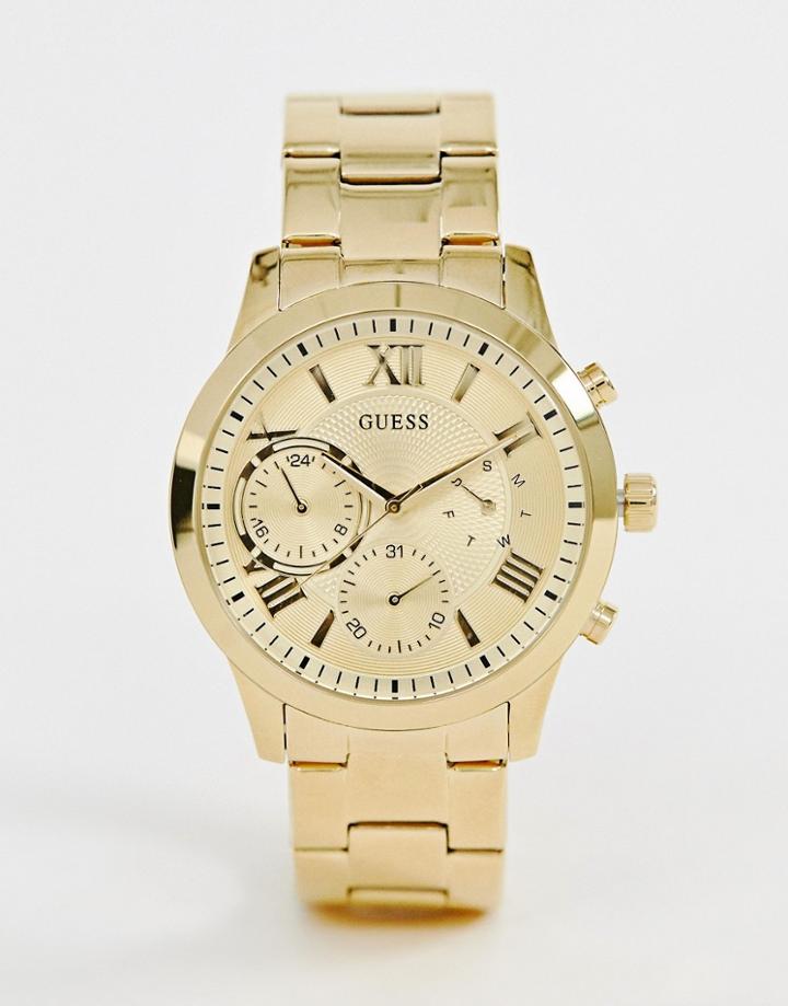 Guess W1070l2 Solar Bracelet Watch - Gold