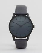 Unknown Navy Ombre Leather Watch - Black