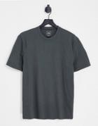 River Island Slim Neck T-shirt In Gray