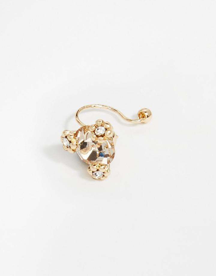 Asos Silk Stone Anywhere Ear Cuff - Pink