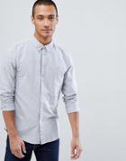 Farah Brewer Slim Fit Oxford Shirt In Gray - Gray