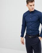 French Connection Slim Fit Poplin Shirt-navy