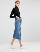 Just Female Pine Midi Skirt - Blue