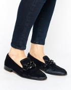 Mango Leather Buckle Loafer - Black