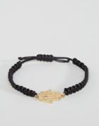 Asos Hamsa Hand Cord Bracelet - Gold