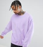 Reclaimed Vintage Inspired Sweatshirt In Lilac - Purple