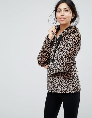 Hunkemoller Cheetah Fleece Sweater - Brown