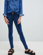 Noisy May Low Rise Skinny Jegging - Blue