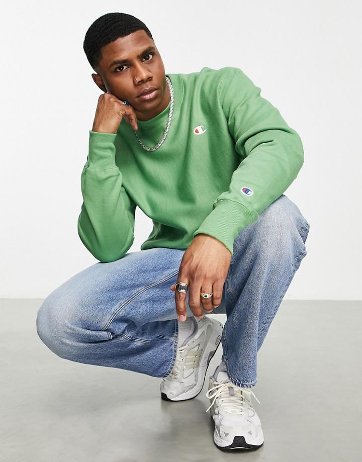 Champion Small Logo Sweatshirt In Green