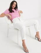 Vero Moda T-shirt With Roll Sleeve In Pink