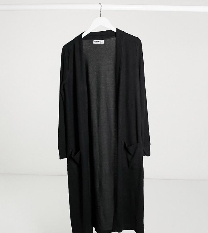 Noisy May Tall Longline Cardigan In Gray-grey