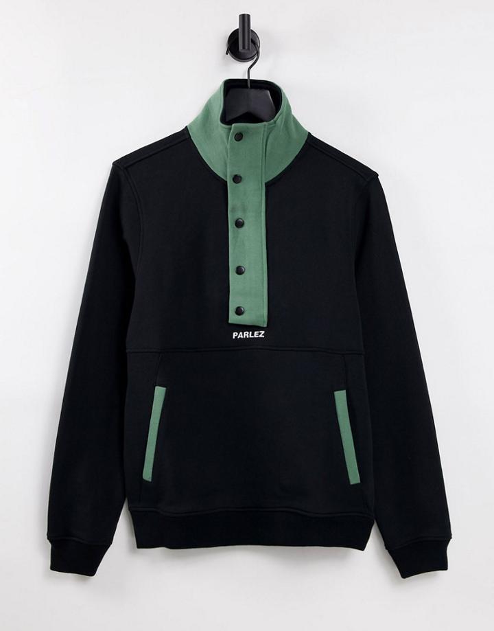 Parlez Verl Button-down Sweat In Black