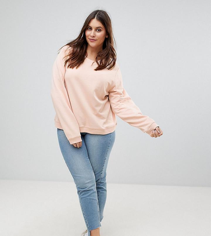 Asos Design Curve Ultimate Sweat In Pink - Pink