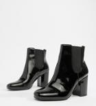 Asos Design Wide Fit Bravo Chelsea Ankle Boots - Black