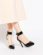 Ax Paris Darcy Ankle Strap Heeled Shoes - Black
