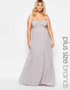 Truly You Bandeau Maxi Dress - Gray