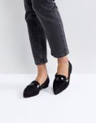 Asos Lucy Pointed Ballet Flats - Black