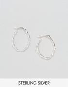 Kingsley Ryan Oval Twist Hoop Earrings - Silver
