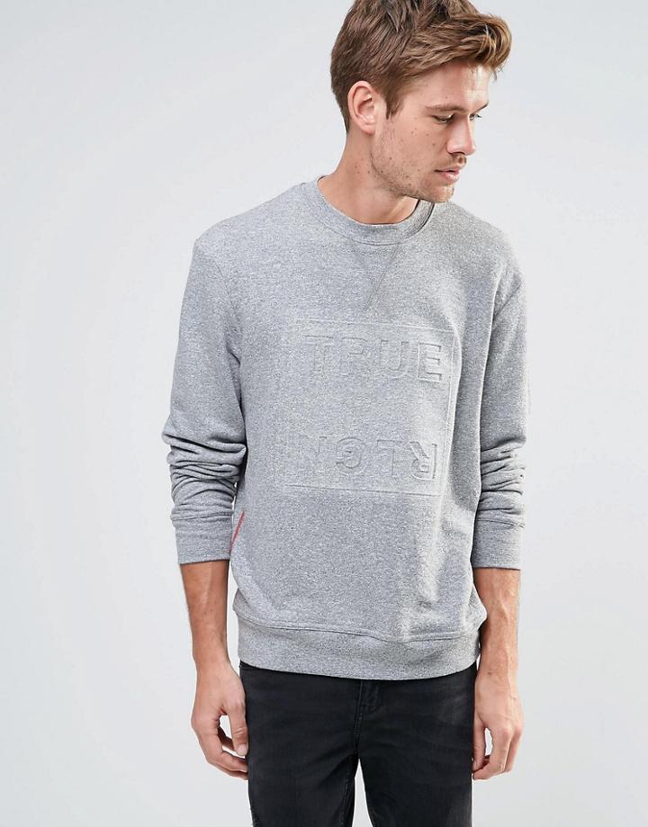 True Religion True Logo Sweatshirt - Charcoal