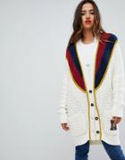 Tommy Hilfiger Icon V Neck Knit - Cream