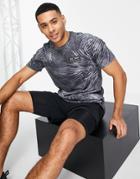 Under Armour Training T-shirt In Black Palm Print