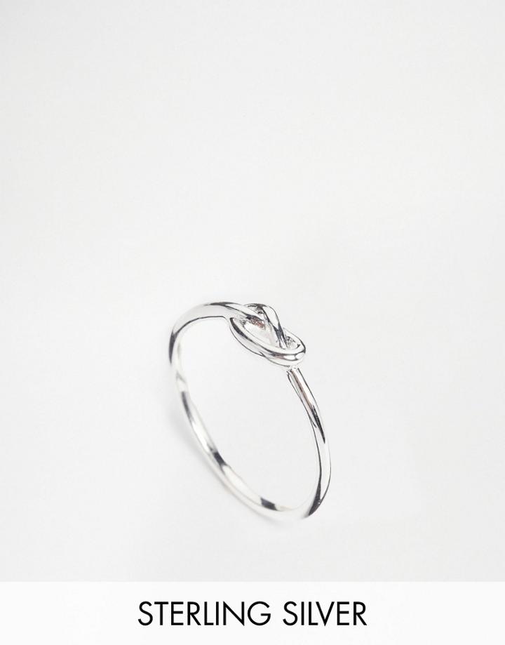 Asos Sterling Silver Infinity Ring - Silver