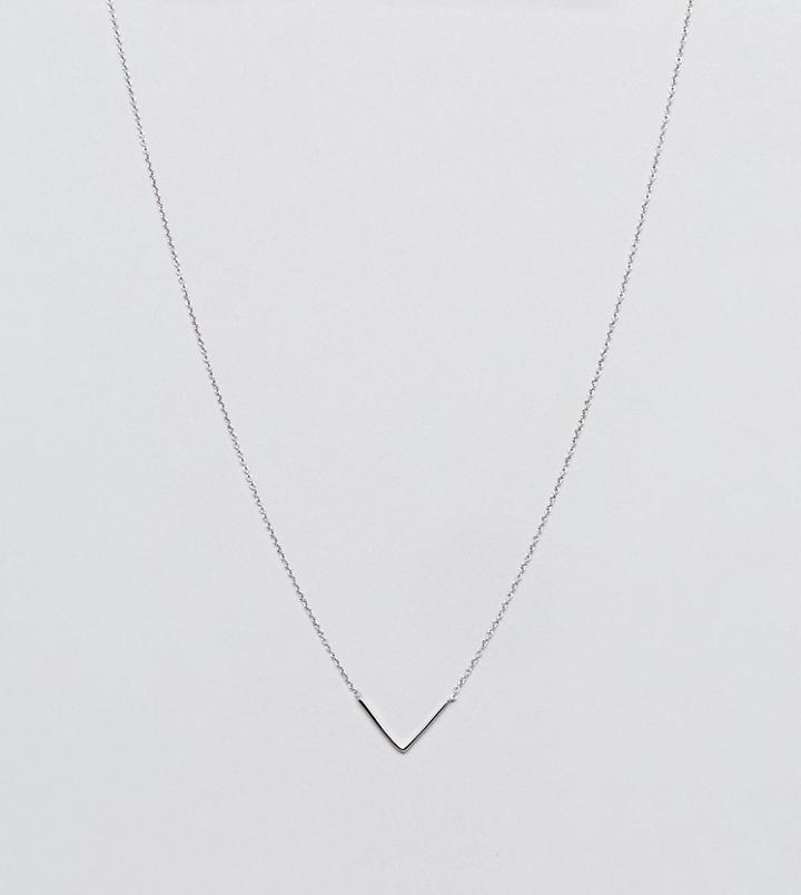 Designb Triangle Necklace In Sterling Silver - Silver