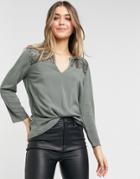 Jdy Woven Lace Blouse In Gray-grey