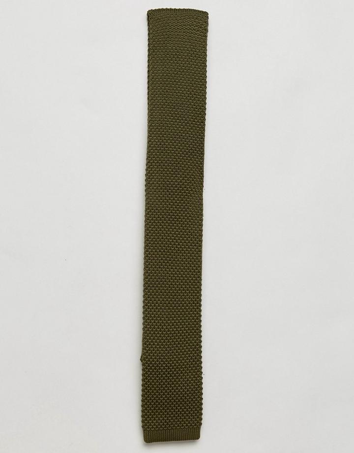 Gianni Feraud Knitted Tie - Green