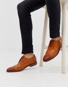 Base London Motif Brogues In Tan