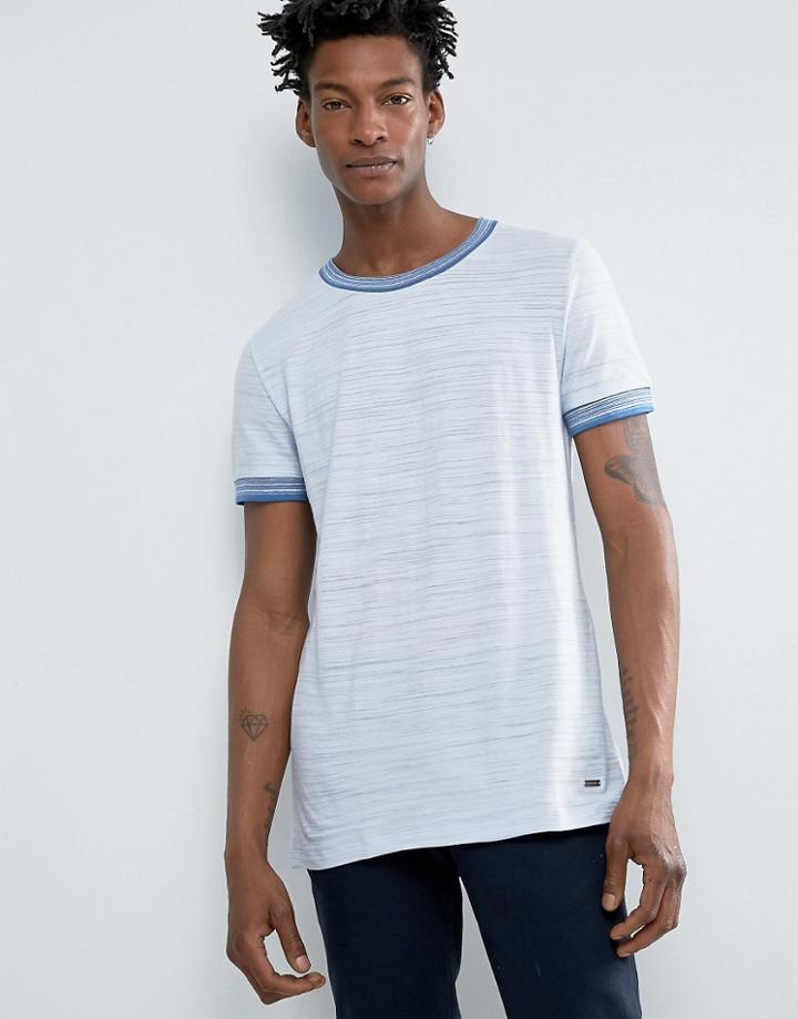 Boss Orange By Hugo Boss Slub Ringer T-shirt Regular Fit In White - White