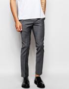 Noak Pants In Skinny Fit With Contrast Turn Up - Light Gray